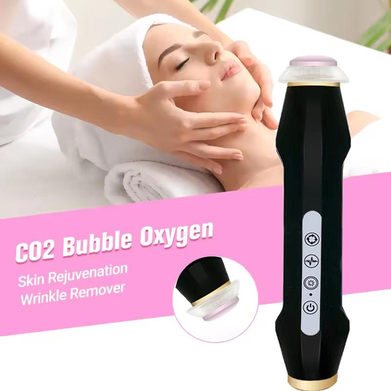 Handheld Rechargeable CO2 Oxygen Bubble Device Exfoliate Oxygen Facial Machine Wrinkle Removal Portable Beauty Device