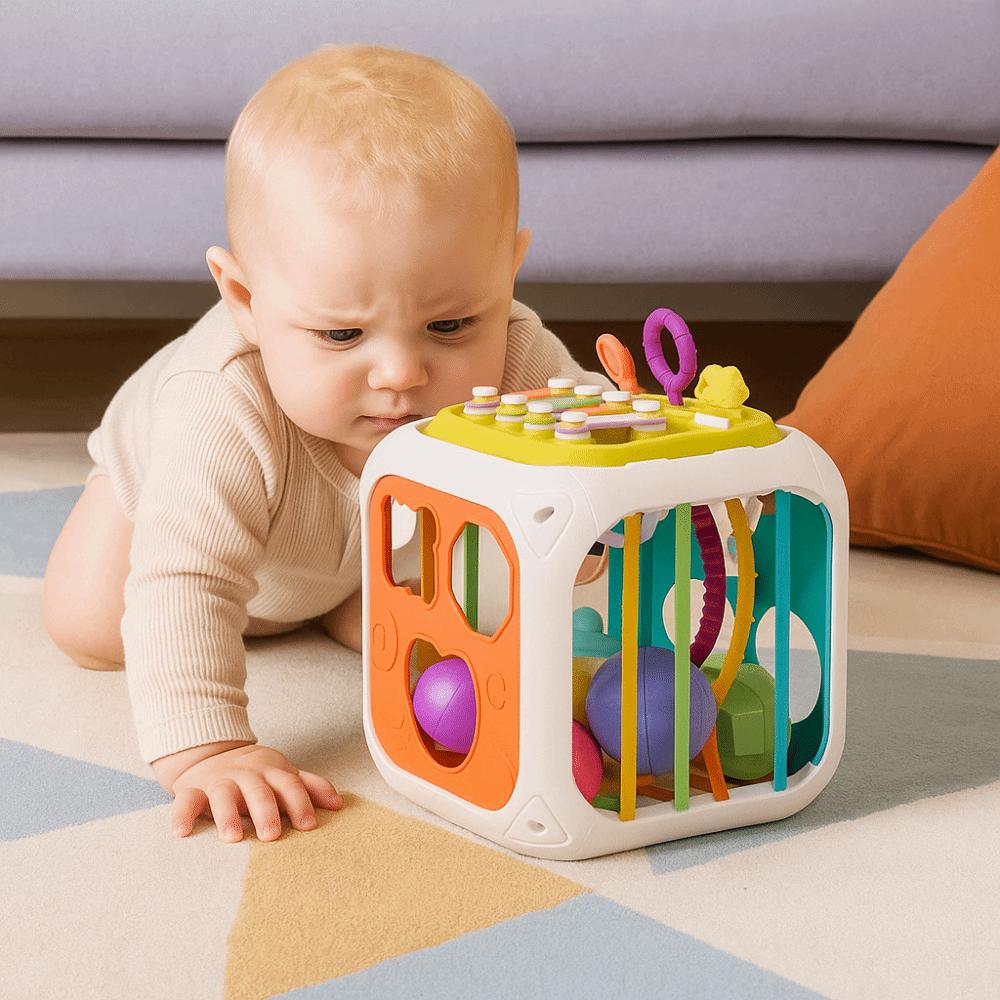 Sorting Game Activity Cube Colorful Blocks Educational Sensory Toy Montessori Toy  Birth Gift