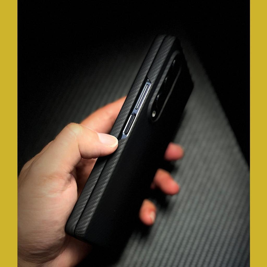 Suitable for Samsung W25 Mobile Phone Case Magnetic Suction Zfold5 Ultra-thin Anti-drop Kevlar Aramid Fiber Protective Case W25