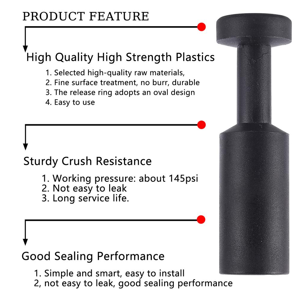 4-16mm Quick Plug Plug Push Fit Plug Pneumatic Plug Fitting Quick Blanking Hose Fitting Garden Irrigation Seal Fitting 2pcs
