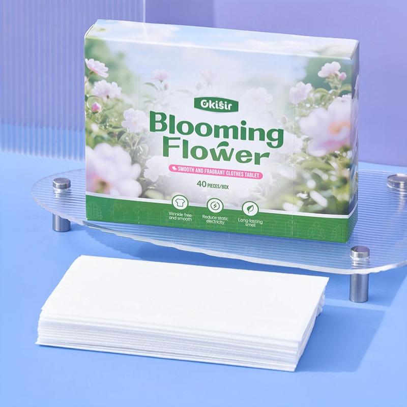40Pcs Fabric Softening Sheet Drying Clothes Dryer Machine Washing Machine Fragrance Sheet Long Lasting Fragrance Deodorizing