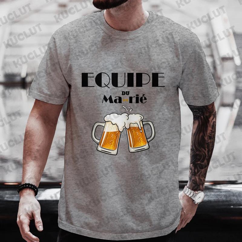 Boyfriend Evg Future Team Groom Man T Shirt Single Farewell Tees Bachelor Stag Party Tshirt Engaged Wedding Beer Graphic Tops