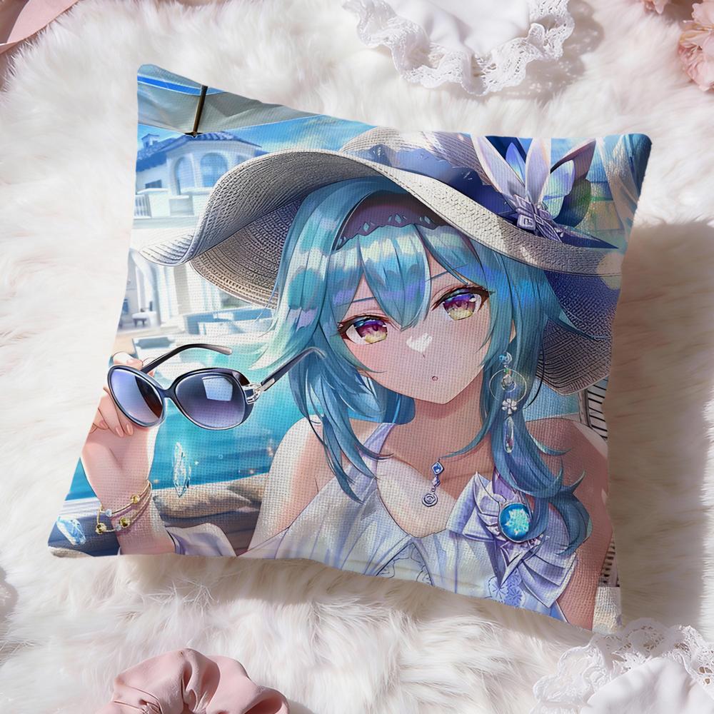 Eula genshin impact Cushion Cover Premium Comfort Reversible Pillow Cove -Two in One Design for Any Room & Car Interior