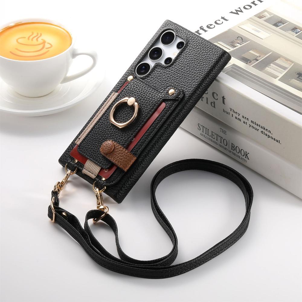 Crossbody Wallet with Card Holder Phone Case for Samsung S25 S24 Plus S23 S22 Ultra S21 FE A56 A36 A26 A16 A06 A55 A35 A15 Cover