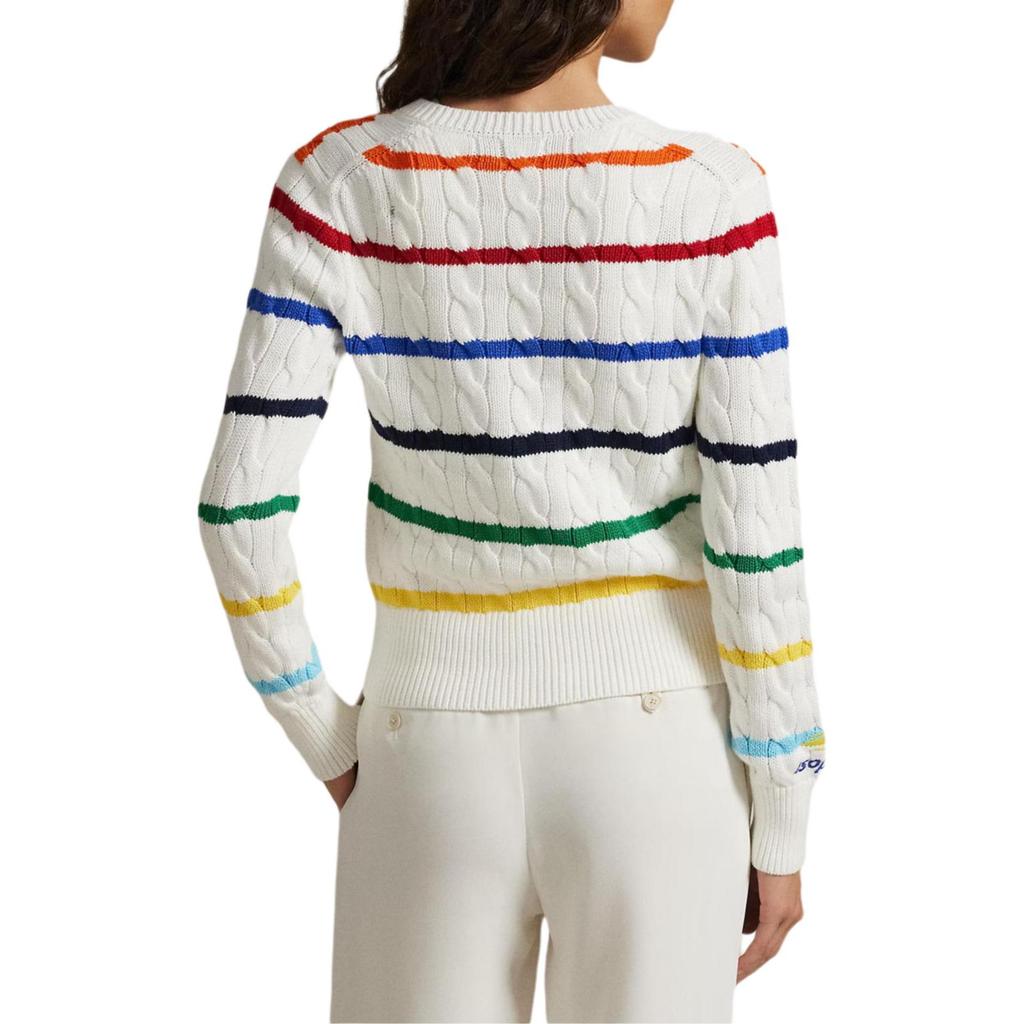 Polo Ralph Lauren Striped Cotton Crew Neck Sweater Women Sweater 211A89211-001