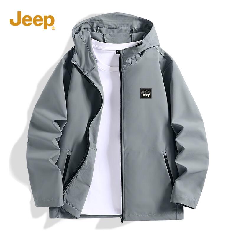 JEEP Men s Water-Repellent Hooded Outdoor Jacket M