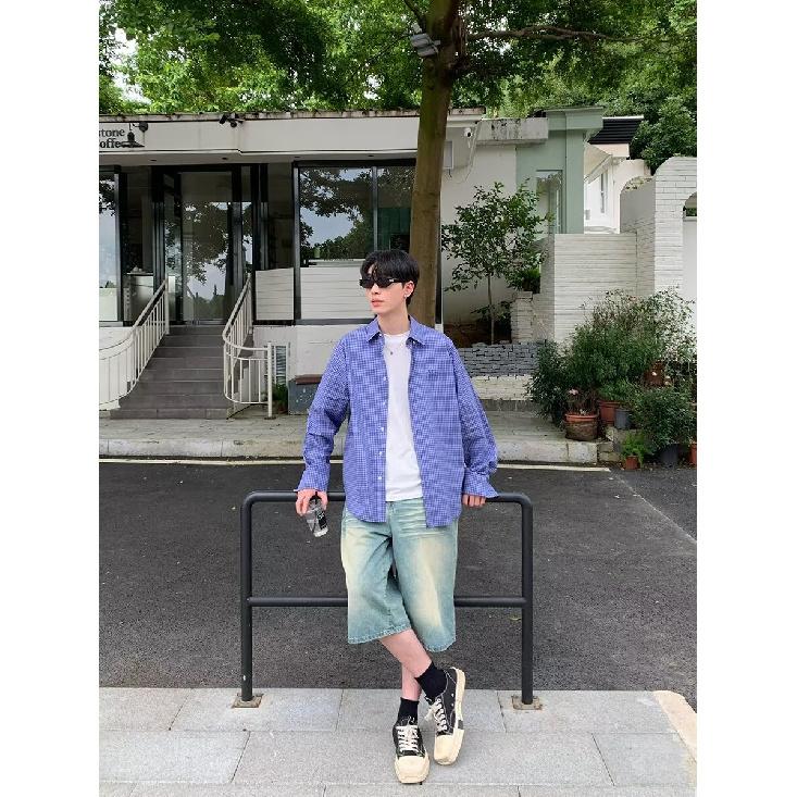 2024 Letter Long Sleeved Shirt Japanese Hong Kong Style Ins Loose Shirt Men'S Summer Trend Versatile Casual Jacket