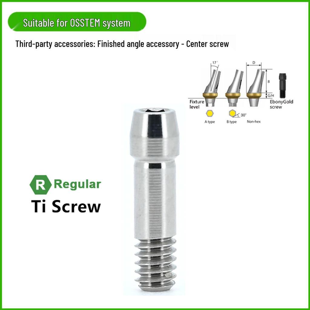 Kompatibler Titan-Basisaufbau für OSSTEM-Implantate: Abgewinkelte Einzelkronen-Restauration