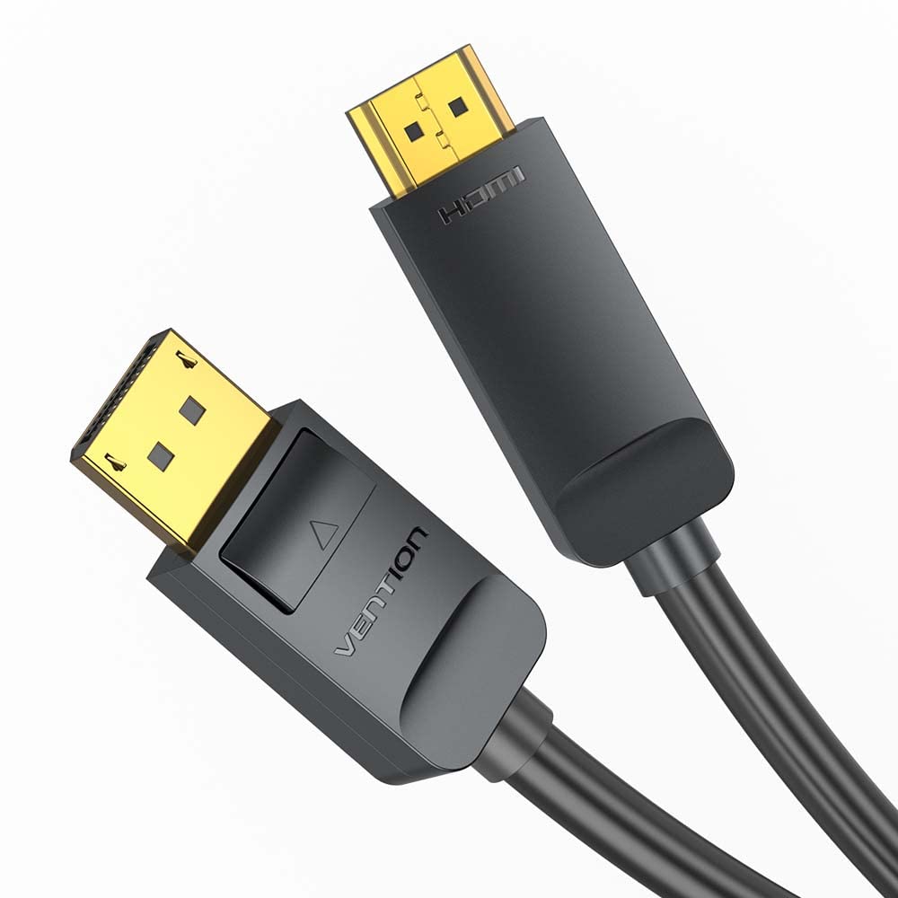 

VENTION Кабель DisplayPort на HDMI 4K, 5 м, Чорний, Сумісний з HDCP, DP Штекер на HDMI Штекер