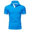Herren T-Shirt Casual Polo Kurzarm T-Shirt Einfarbig Sport Top Mann Revers Weiß Schwarz Polos Shirts