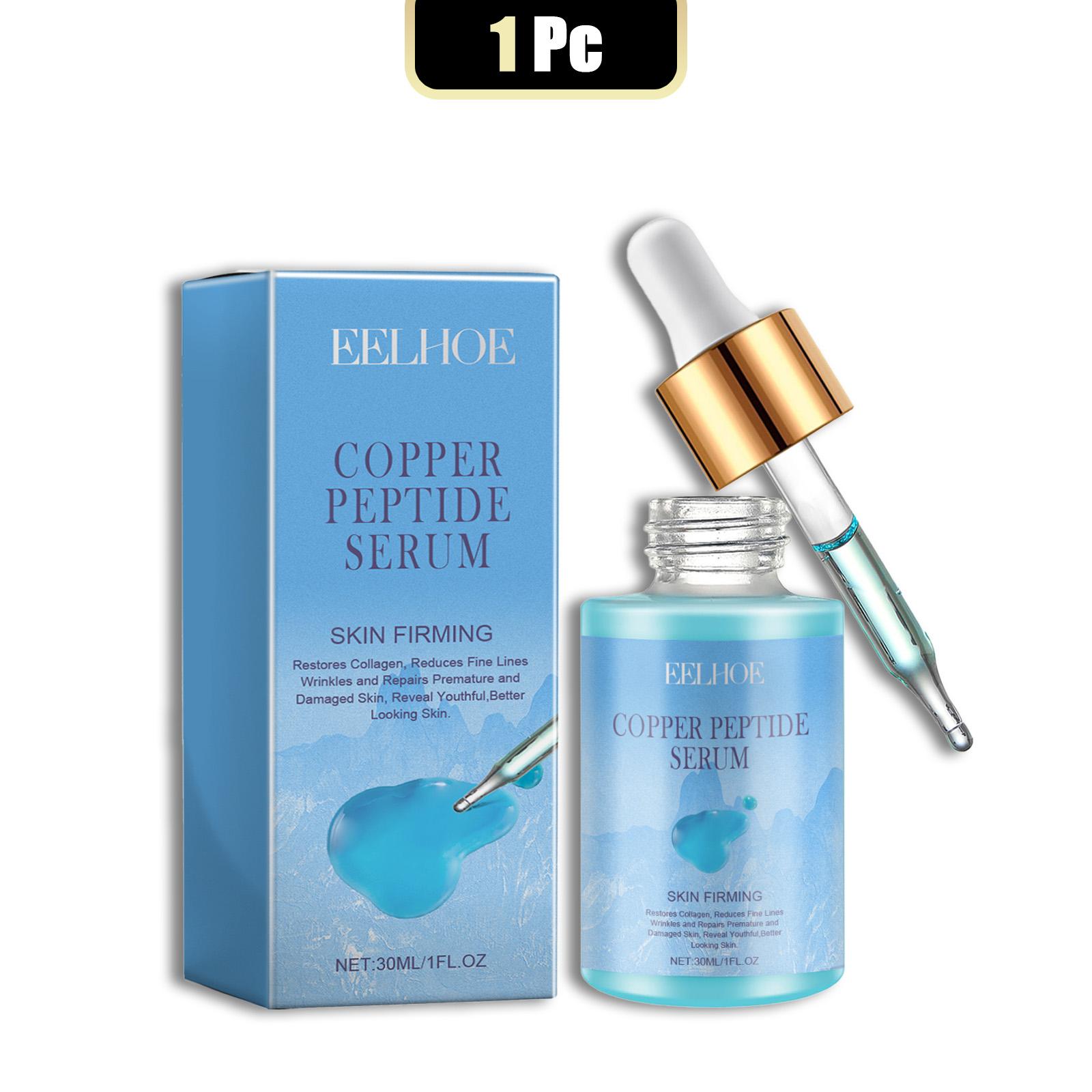 

EELHOE 30ml Copper Peptide Facial Serum Moisturizing Firming Face Skin Increase Elasticity Anti Wrinkle Lines Daily Facial Care 1 Pc