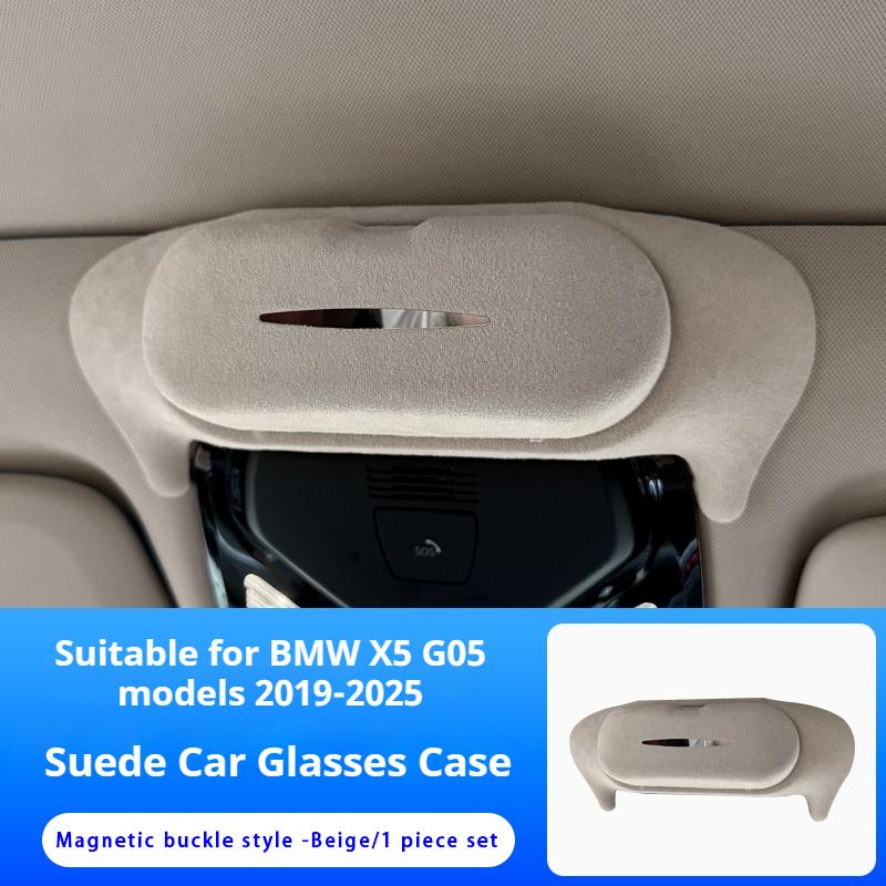 For BMW 3 5 Series X1 X3 X5 X6 X7 G20 G45 G60 G05 G06 G07 U11 Car Sunglasses Holder Suede Glasses Case Sunglasses Storage Box