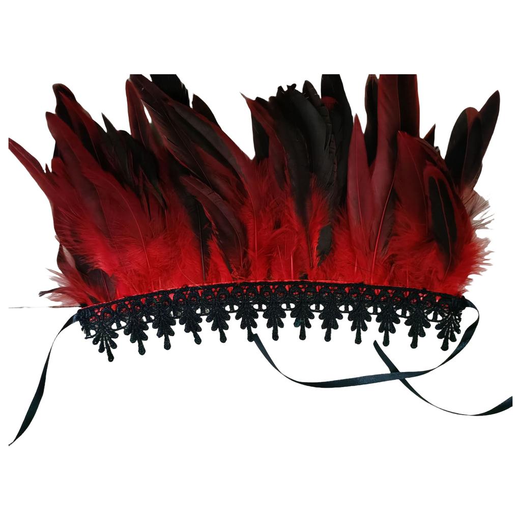 Feather Necklace Collar Neck Collar Gothic Victorian Lace Choker Neck Wrap Halloween Cosplay Party Accessories Props