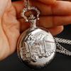 10pcs/Lot Wholesale Vintage Silver Pocket Watch with Truck Pattern Necklace Clock Gift for Men Women Drivers Reloj De Bolsillo