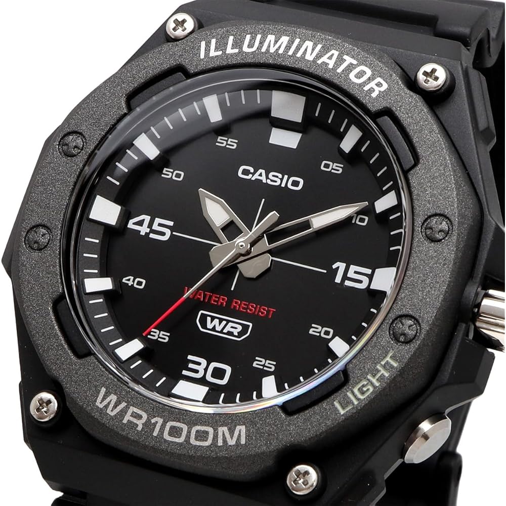 Casio Standard Analog Quartz Watch MW-620H-1AV Men's Black with LED Light