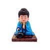 Moving Head Monk Buddha Idol Showpiece for Home Decor Car Dashboard Office | Feng Shui Spiritual Meditation Buddha Statue