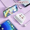 4 Port 12W Fast Charging Desktop Charging Station 2Usb 2Type C Portable Travel Home Phone Charging Socket