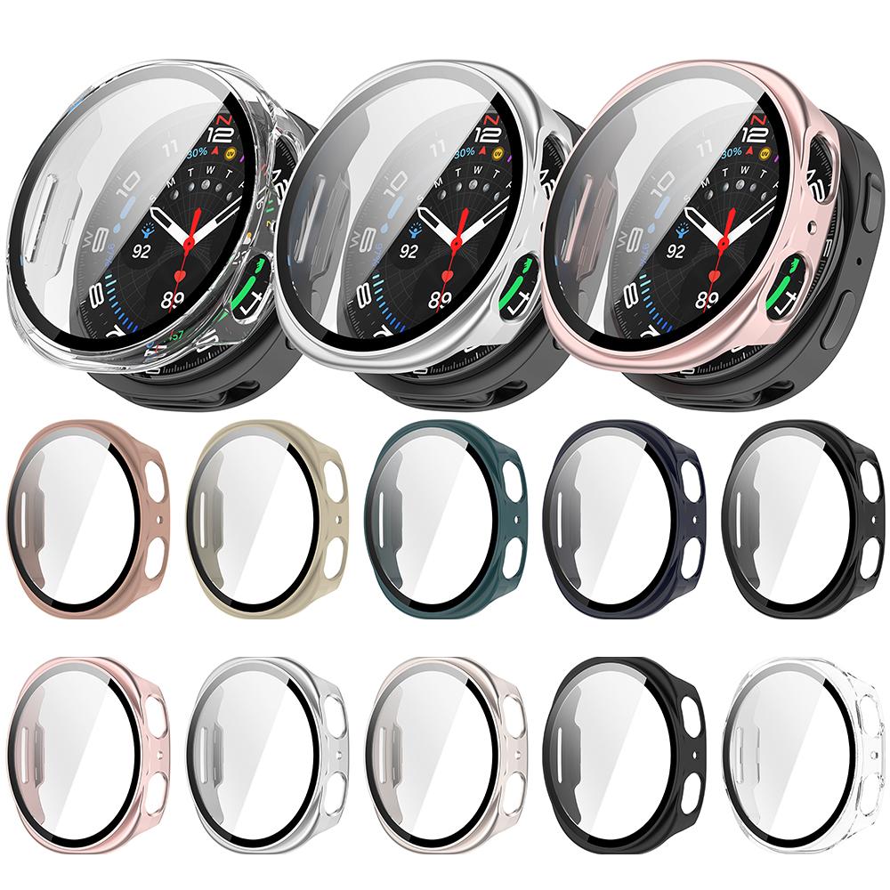 2 i 1 PC Fullt Beskyttende Deksel For Samsung Galaxy Watch8 44mm 40mm Glass Skjermbeskytter Deksel Hardt Skall Støtfangerramme Deksel+Film