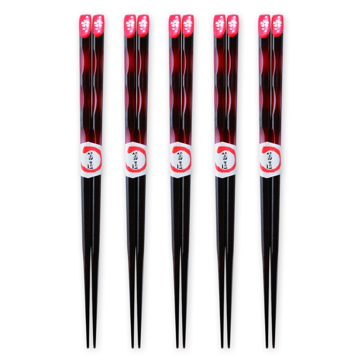 

Wooden Tensuke Sakura Set of Current Model J-kitchens Chopsticks, Chopsticks, Vermilion, 5, 23.5cm,