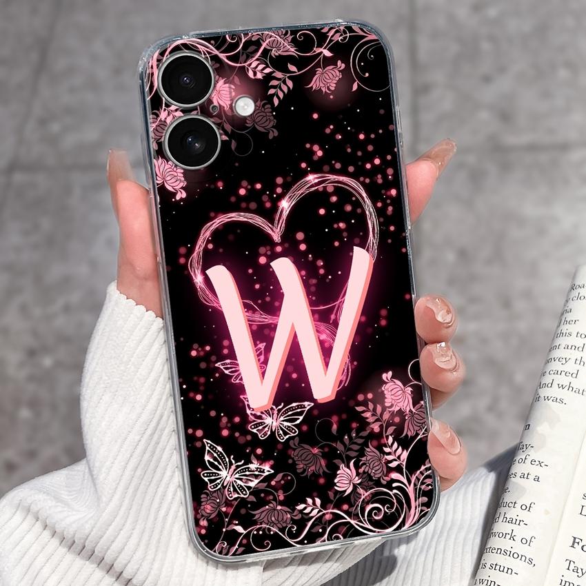 Für iPhone 17 16 15 14 Pro Max Plus 16e 17air Schöne goldene Buchstaben Handyhülle Transparentes TPU Anti-Sturz Schutz Ultra Dünne Hülle Für iPhone Capa