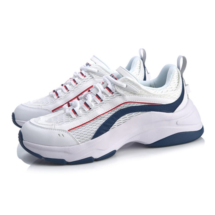 Li Ning Aurora WindWalker Slip Resistant And Breathable Low top Sports Casual Shoes White AGCQ043-2