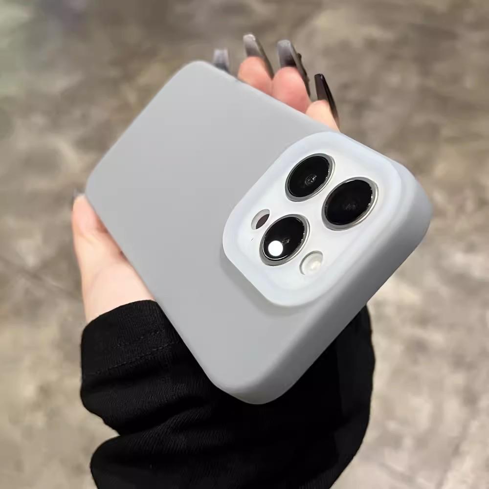 

Подходит для Apple 16 Семя Желе Чехол для мобильного телефона Однотонный Iphone15ProMax Жидкий Мягкий Силикон 14 Защитный чехол iPhone11proMax серый