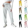 Pantaloni sportivi casual con tasca con coulisse in tinta unita sportiva moda da donna