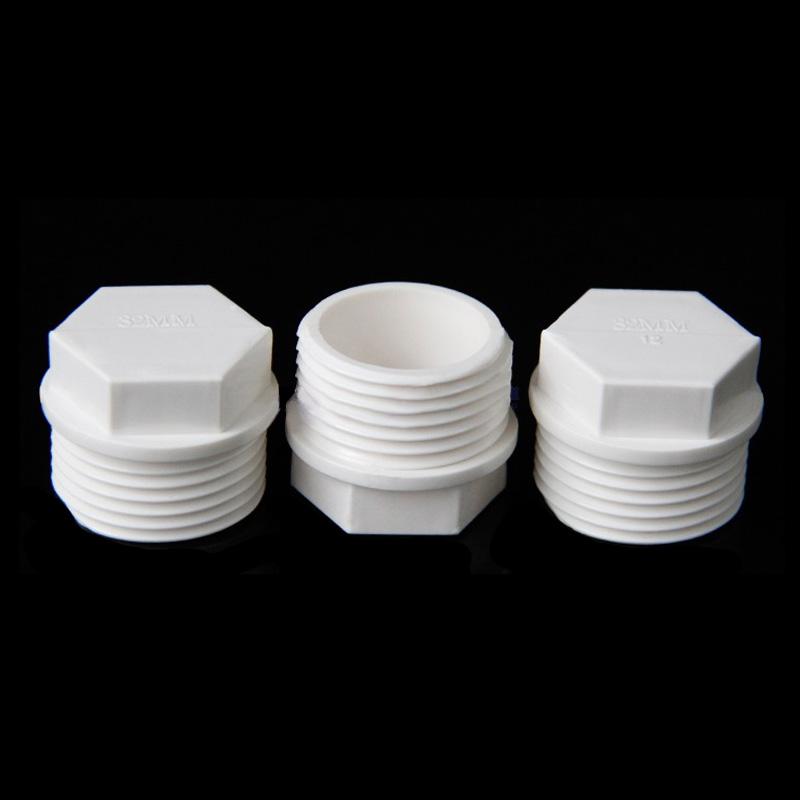 PVC 20/25/32mm 1/2",3/4,1" Male Pipe Fitting Thread Plug Connector Screw Plug End Cap Stop Water Jointer Plumbing Accessories