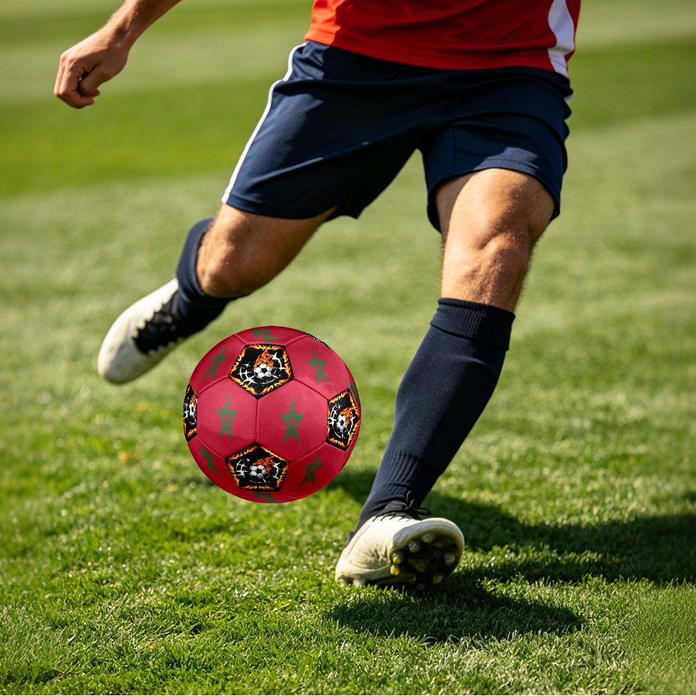 1pc Moroccan Sports Theme Size 5 Soccer Ball Professional Match Training Football Indoor &Outdoor Sports Ball Lightweight Durable c6625
