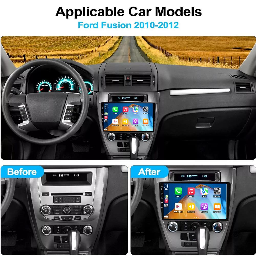 Auto Wireless Carplay Car Radio Multimedia Player Navigation Bluetooth WIFI Android For Ford Mondeo 2009-2012