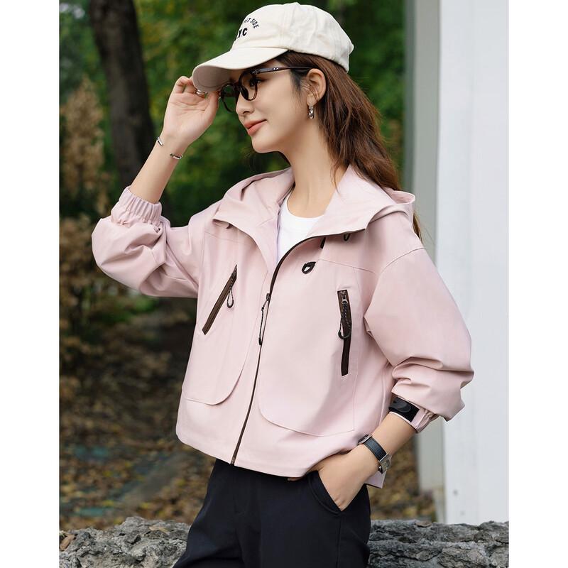 Demana Tech-Proof Petite Hooded Color-Block Outdoor Jacket