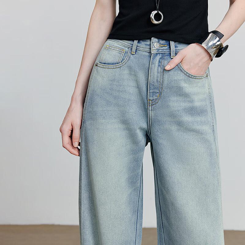 Chuyu Women's 2025 Summer Acetate Blend Wide-Leg Jeans