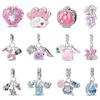 New Copper Tea Party Princess Series Charms Beads Fit 3Mmoriginal Bracelet Fine Diy Jewelry Birthday Gift