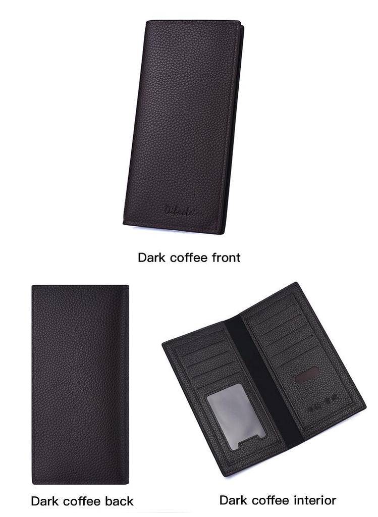 Men's Ultra-Thin Leather Card Holder & Wallet - Korean Style