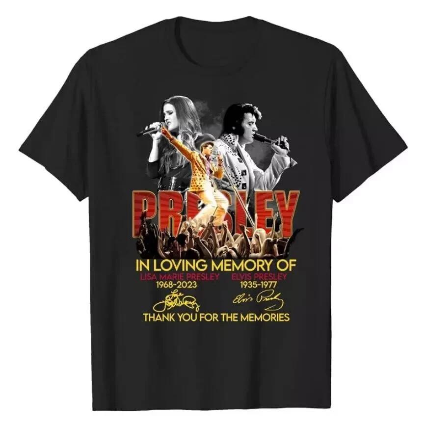In Loving Memory Of Lisa Marie Presley And Elvis Presley Memorial T-Shirt Unisex M