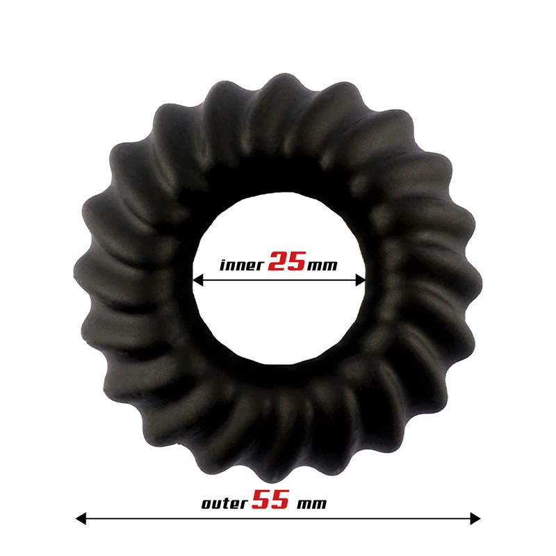 Sawtooth Liquid Silicone Penis Ring 25mm