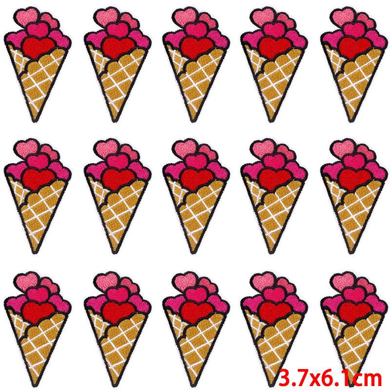 10Pcs/Lot Cartoon Envelope Patch Iron On Embroidered Patches For Clothing Thermoadhesive Patches On Clothes Heart Fusible Patch