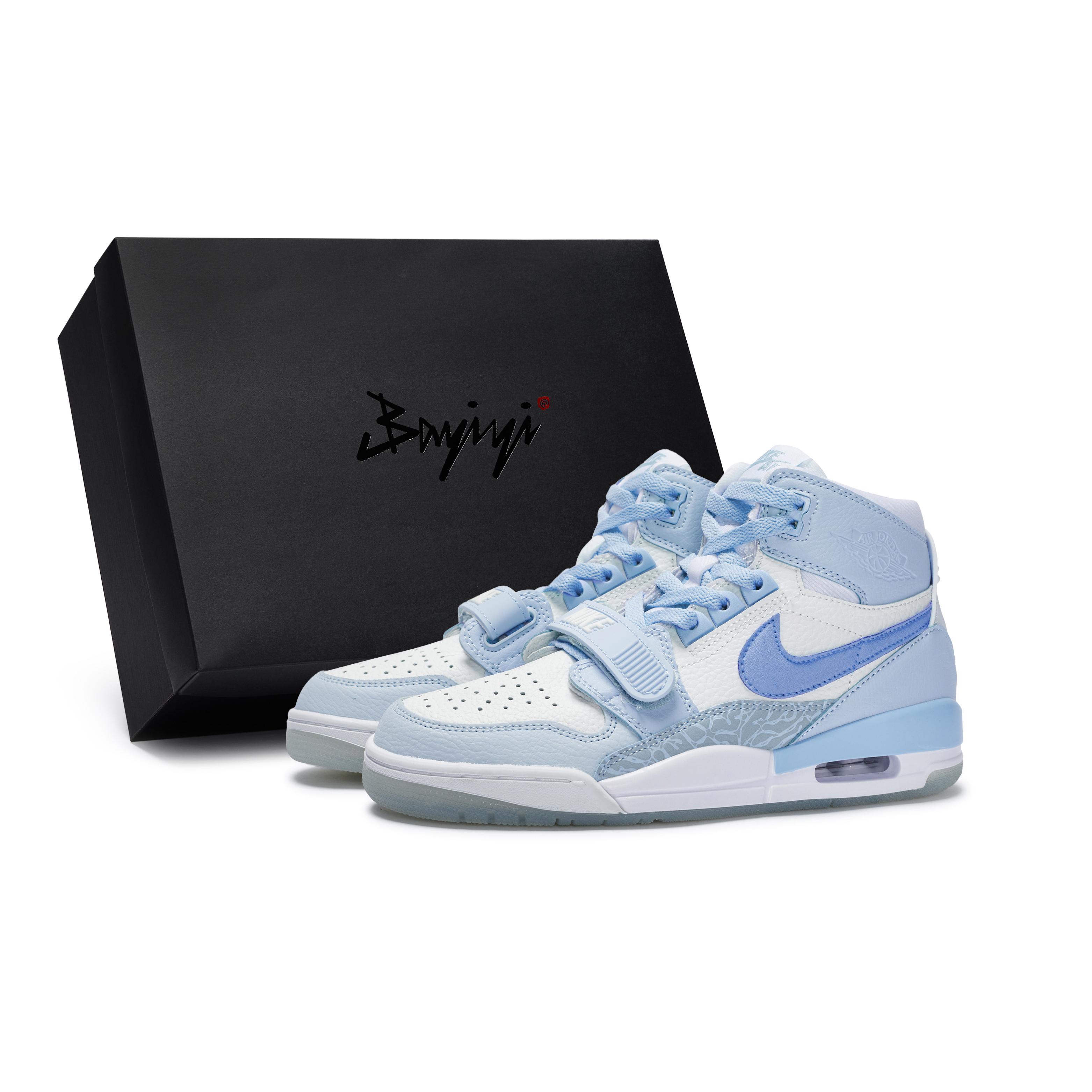 

Jordan Legacy 312 Vintage Basketball Shoes Women s Mid Top Blue FV8118-141(Team80-S-BOX) 35.5