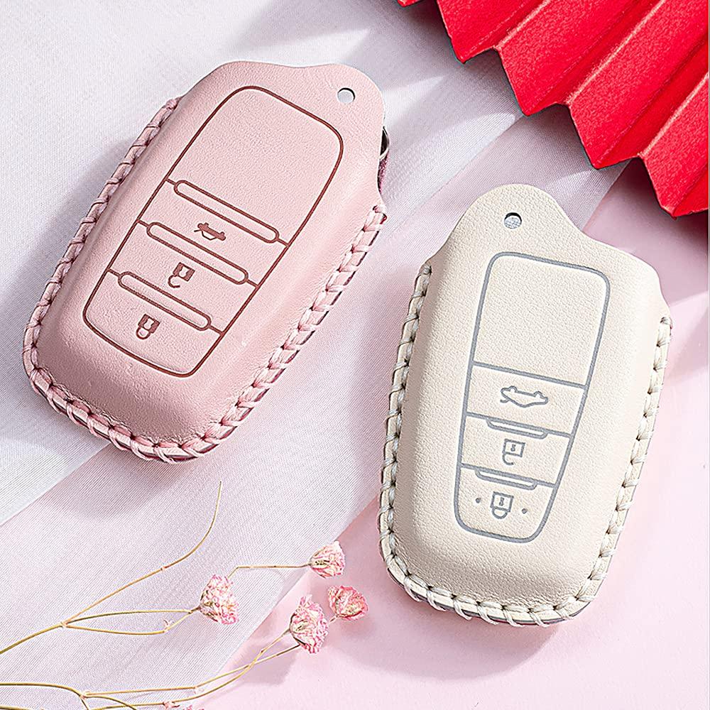 Key Smart Key Key Luxurious Compatible with the New Toyota 80 Land Cruiser Pink Toyota-specific Case, Protective, Cover, Holder, Stylish, Comfortable,