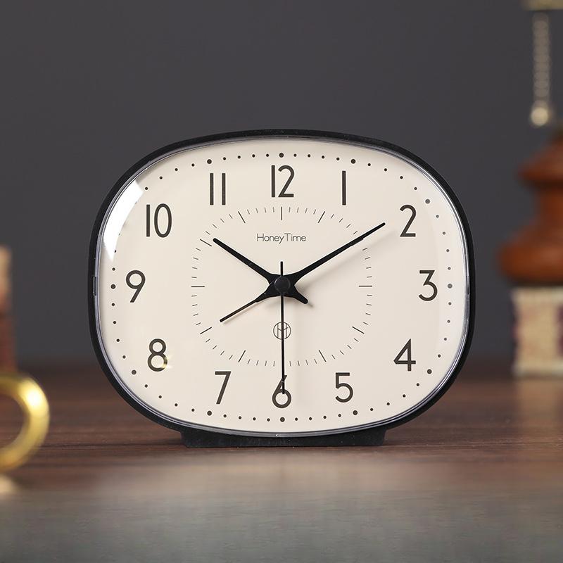 Desktop Mute Small Table Clock Bedroom Wake Up Artifact Desktop Alarm Clock Children's Special Clock for Students' Bedside Clock