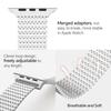 BEAEN Adjustable Metal Link Bracelet Strap Replacement for Apple Watch 49mm 46mm 45mm 44mm 41mm 40mm