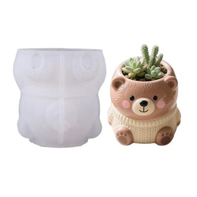 Stampo per Fioriere in Silicone Premium Design Flessibile Robusto Stampo Contenitore in Resina Per Artigianato in Cemento Decorazioni per Giardinaggio Domestico