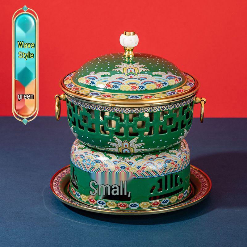 Одноместный толстостенный медный эмалированный алкогольный горячий горшок Jinyu 18cm