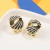 Trendy Rhinestone Stud Earrings: S925 Silver, High-End Design, Cold Aesthetic for Women