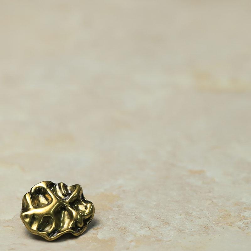 

Винтажный твидовый жакет с металлической пуговицей в виде листа лотоса и двусторонним шерстяным пальто