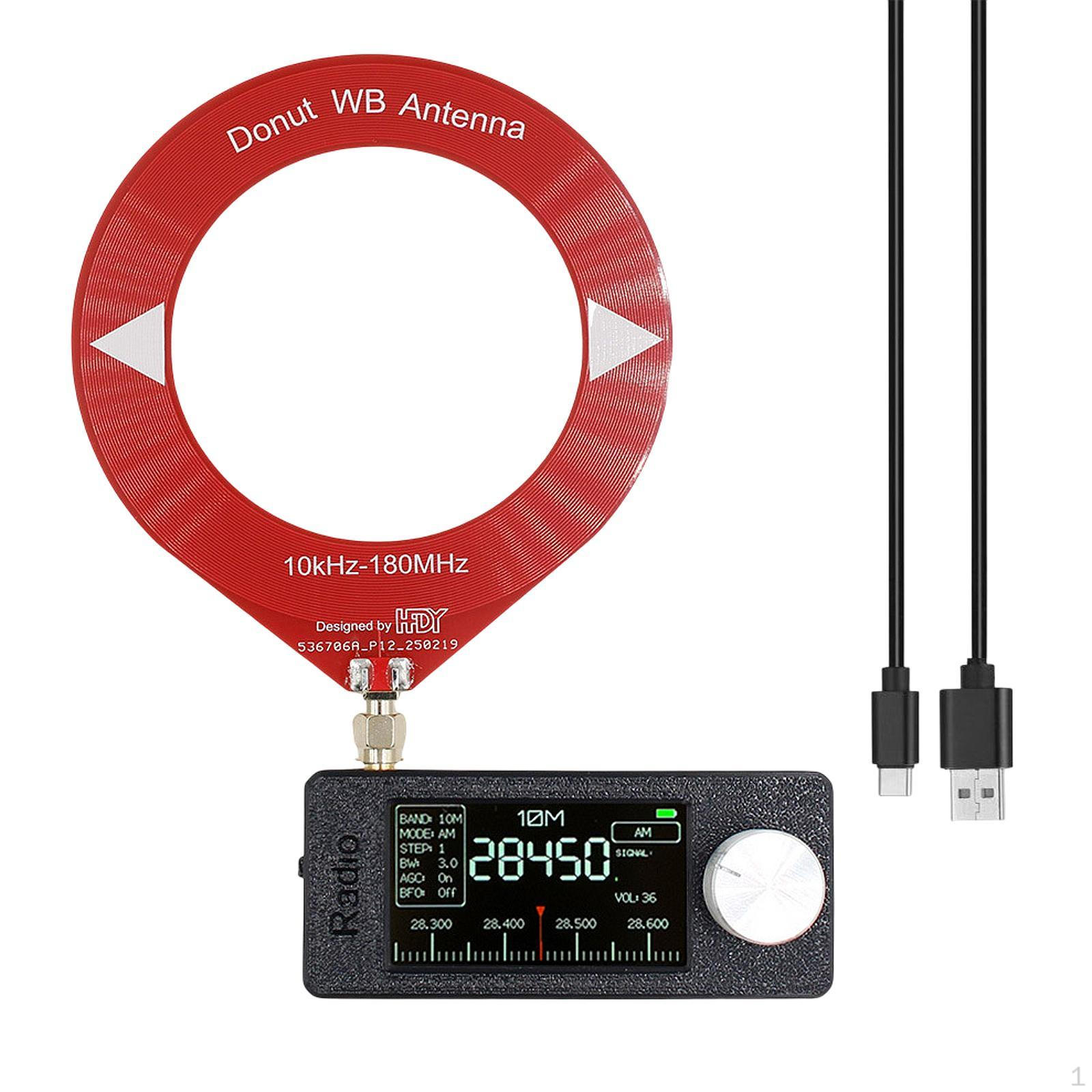 

Компактная радиостанция SI4732 с портом для наушников и аккумулятором для приключений на природе Black Red