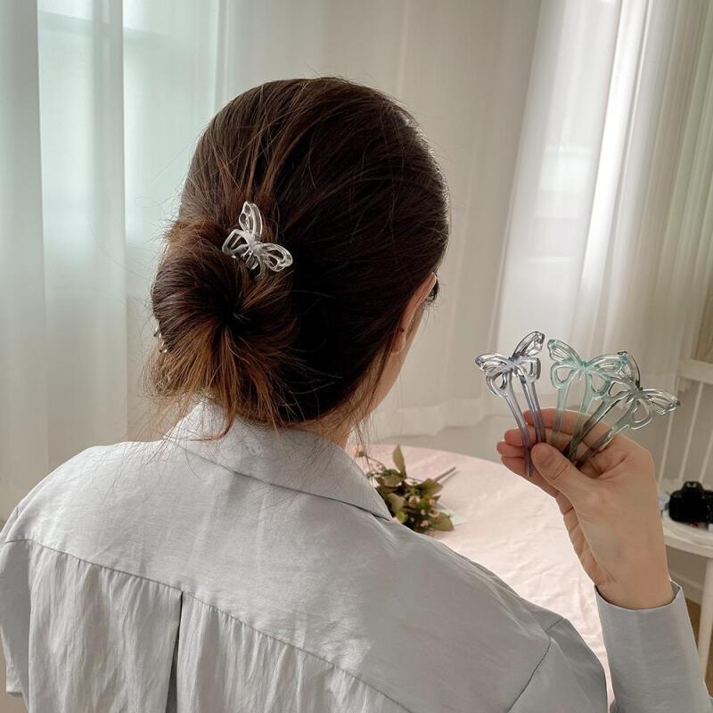 Women s Pastel Transparent Blue Purple Hairpin A25721_Purple