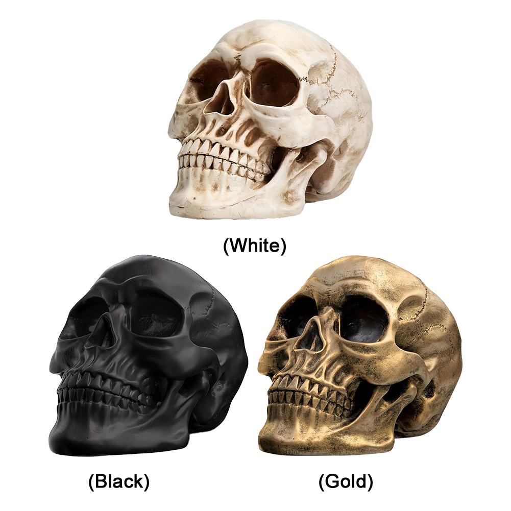 פסל גולגולת ליל כל הקדושים שרף פסל גולגולת אימה בגודל טבעי לקישוט מסיבת החג