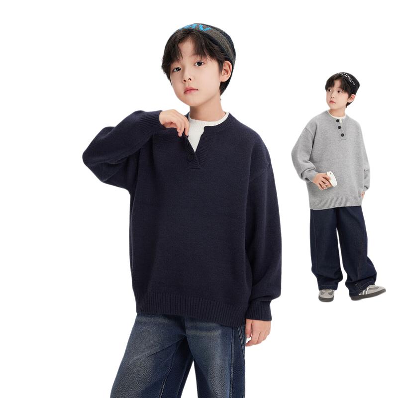 Zuoxi Boys' Autumn/Winter Layered Look Sweater