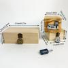 Key Safe Box Cash Box Bank With Secure Lock Pine Wood Jewelry Treasure Chest Unpainted Wood Small Wooden Box